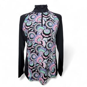 RLX Ralph Lauren Women's Golf Top Small Pullover Stretch Activewear 1/4 Zip